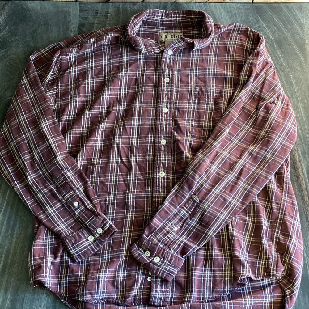 Sun River Plaid Button Up